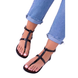 Lu Boo Sandals Romans, Japanese Lento Black 1