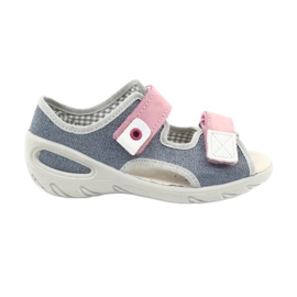 Befado children's shoes 065X145 navy blue pink grey 1