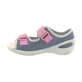 Befado children's shoes 065X145 navy blue pink grey 2