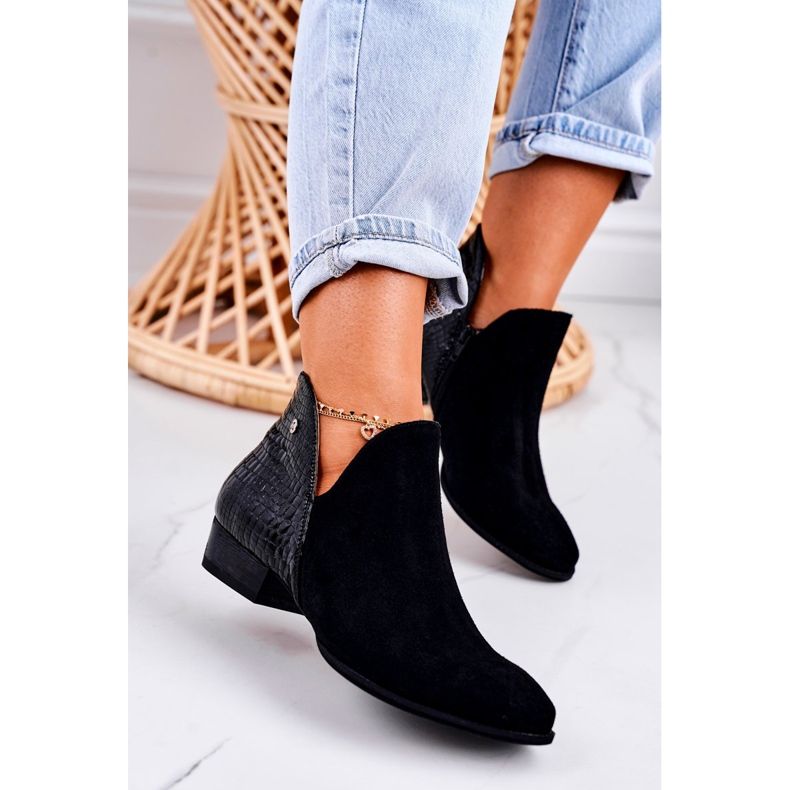 Women's Boots Maciejka Leather Black Snake 04091-72 1