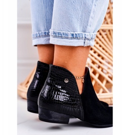 Women's Boots Maciejka Leather Black Snake 04091-72 2