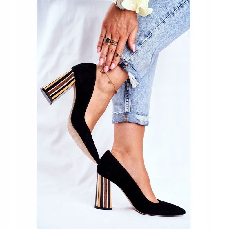 PV3 Women's Pumps Visconi Suede Black 7417302/200 2 PV3 Women's Pumps Visconi Suede Black 7417302/200 2