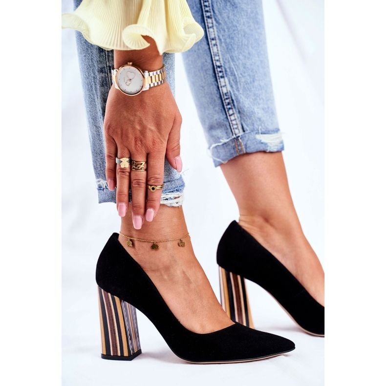 PV3 Women's Pumps Visconi Suede Black 7417302/200 1 PV3 Women's Pumps Visconi Suede Black 7417302/200 1