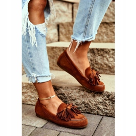 Women's Loafers Maciejka Leather Camel 04830 brown 2