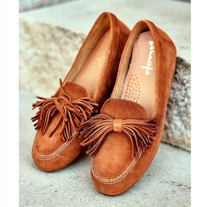 Women's Loafers Maciejka Leather Camel 04830 brown 1