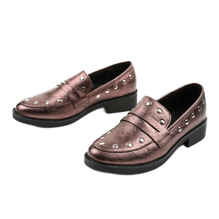 Women's maroon low shoes C18-6297 red 2