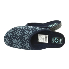 Velor slippers Adanex 25405 Navy blue 4