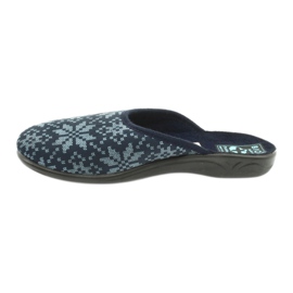 Velor slippers Adanex 25405 Navy blue 1