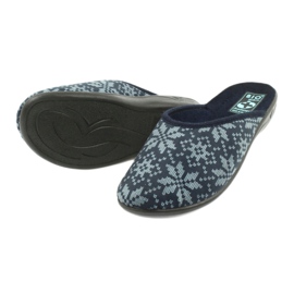 Velor slippers Adanex 25405 Navy blue 3