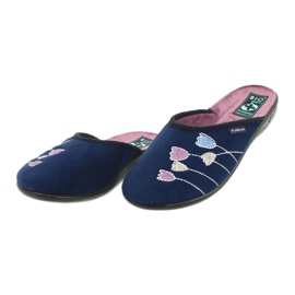 Adanex 25626 navy blue velor slippers violet 2 Adanex 25626 navy blue velor slippers violet 2