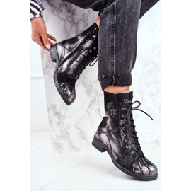 Women's Warm Leather Boots Maciejka Black 03961-01 2