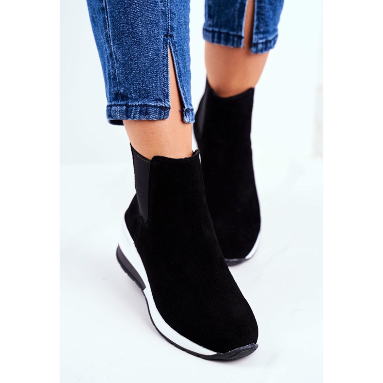 Vinceza Women's Sport Shoes Sneakers Black Leather 21-7781 2 Vinceza Women's Sport Shoes Sneakers Black Leather 21-7781 2