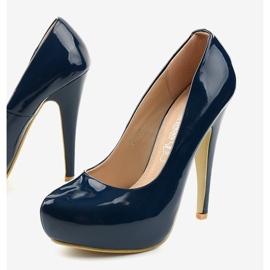 Navy blue classic heels 0113-4 1