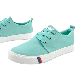 Green classic women's sneakers T-1743 1