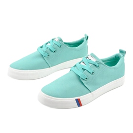 Green classic women's sneakers T-1743 2