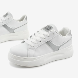 White eco-leather sneakers LLQ206-26 1