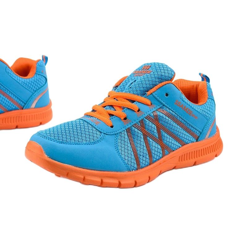 Sports women's running shoes W127 blue orange 1