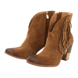 EXQUISITE 1196 Camel suede cowboy boots brown 2 EXQUISITE 1196 Camel suede cowboy boots brown 2