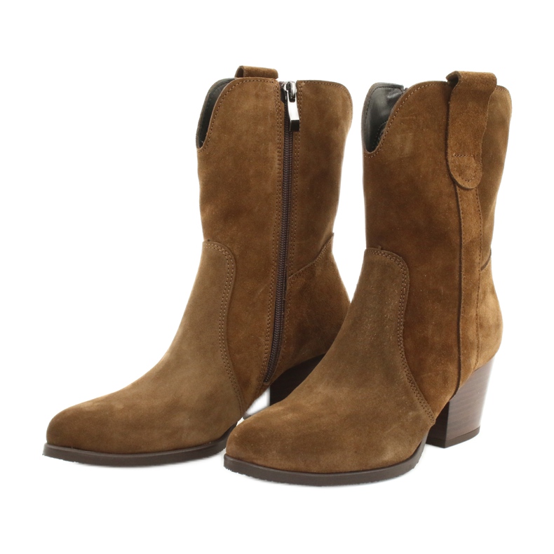 Gamis 4009 suede leather cowboy boots brown 2 Gamis 4009 suede leather cowboy boots brown 2