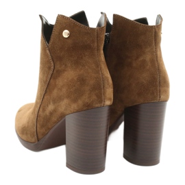 Gamis Leather suede boots on the post 4018 brown 3