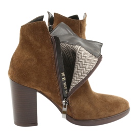 Gamis Leather suede boots on the post 4018 brown 4 Gamis Leather suede boots on the post 4018 brown 4