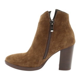 Gamis Leather suede boots on the post 4018 brown 1
