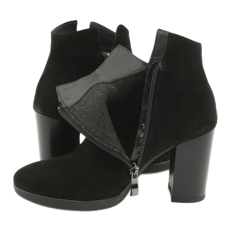 Gamis Leather suede ankle boots 4018 black 4 Gamis Leather suede ankle boots 4018 black 4