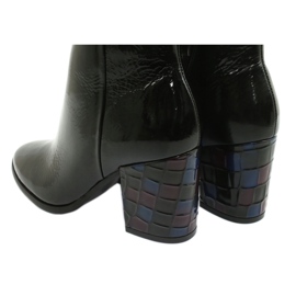 Lacquered women's boots black Kaniowski 3543 5 Lacquered women's boots black Kaniowski 3543 5