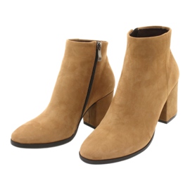 Kaniowski Women's leather boots k-0307 toffee/beige 2