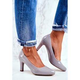 Women's pumps Sergio Leone Gray Lacquered Orsola grey 2 Women's pumps Sergio Leone Gray Lacquered Orsola grey 2