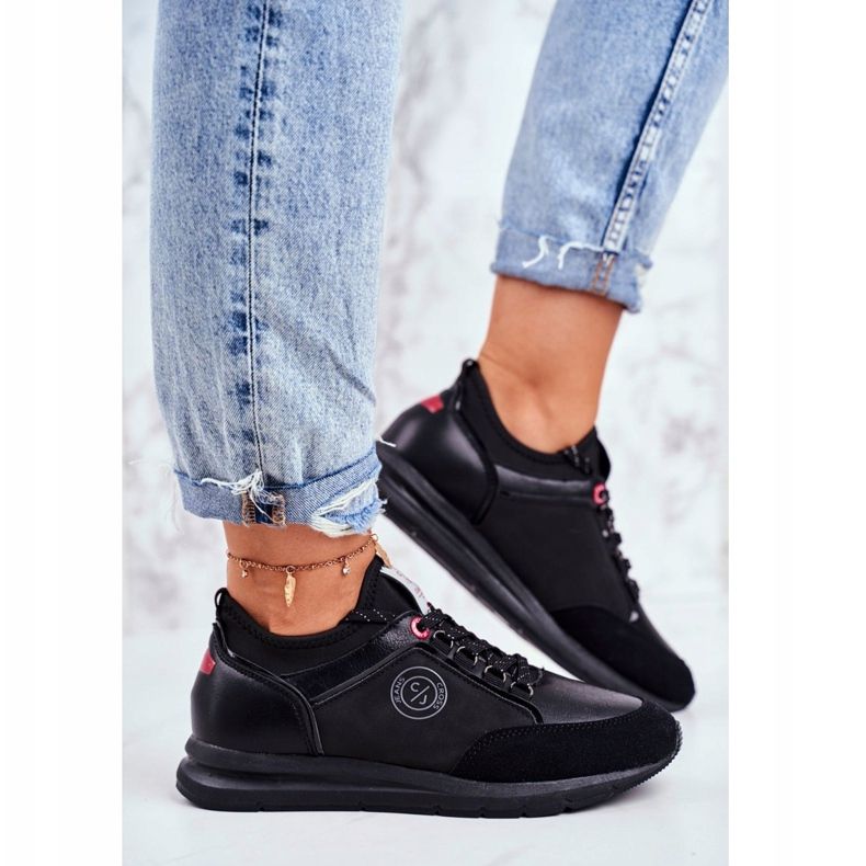 Women's Sport Shoes Sneakers Cross Jeans Black GG2R4046C 2