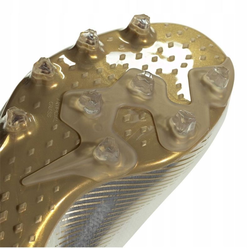 Adidas X Ghosted + Ag M FW9562 football boots black, white, gold white 2