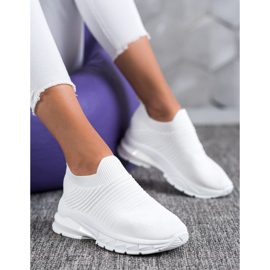 SHELOVET Textile Slip-On Sneakers white 4