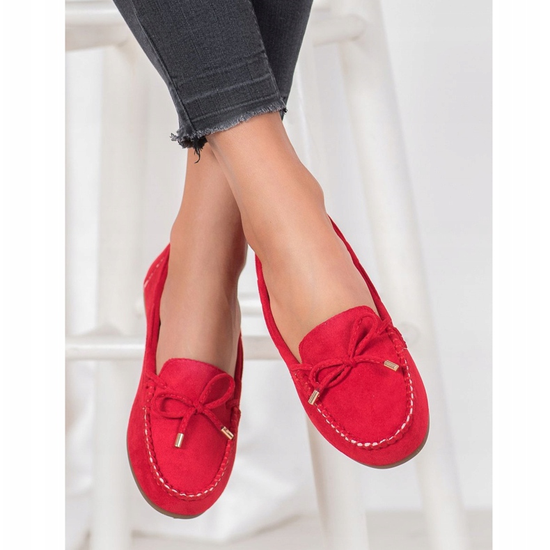 Super Me Suede loafers red 2