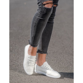 SHELOVET White Sneakers With Eco Leather 2