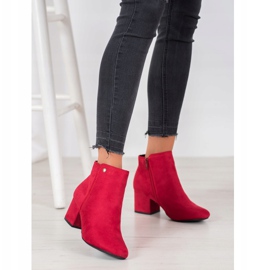 Goodin Red Suede Booties 1
