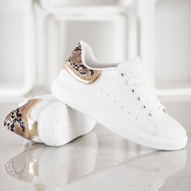 SHELOVET Comfortable White Sneakers 2