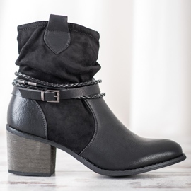 Goodin Cowboy boots with decorative stripes black 2