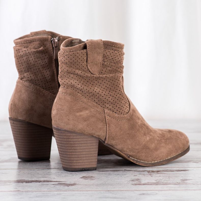 Bestelle Classic openwork cowboy boots beige 2