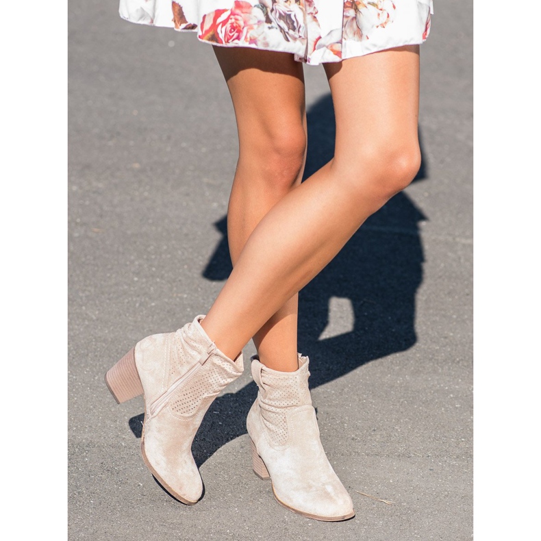 Bestelle Classic openwork cowboy boots beige 2