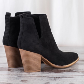 Erynn Suede Booties With A Cut black 2