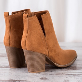 Erynn Suede Booties With A Cut brown 1