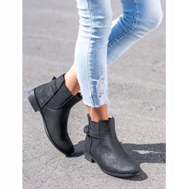 Goodin Slip-on Booties With Buckle black 1