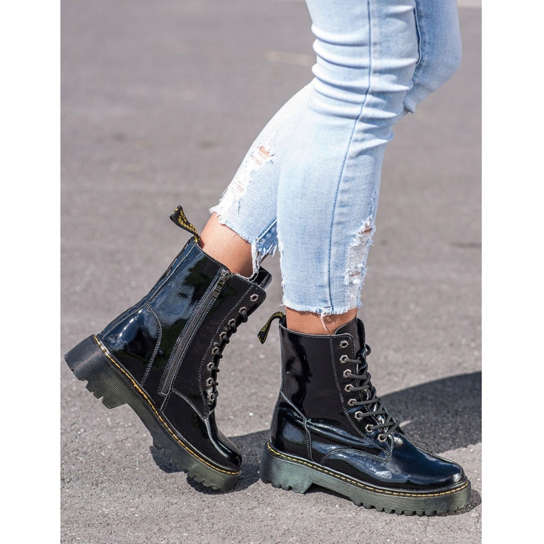 VINCEZA leather workers black 1