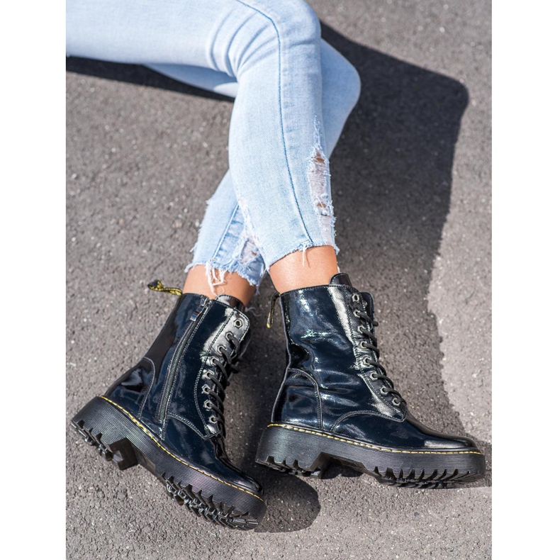 VINCEZA leather workers black 2