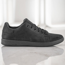 SHELOVET Black Suede Sneakers 1