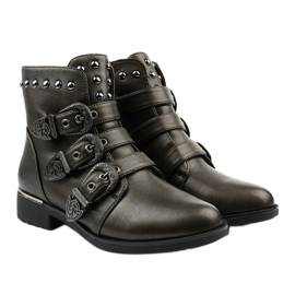 Ladies' brown boots with Aotoria letters 2