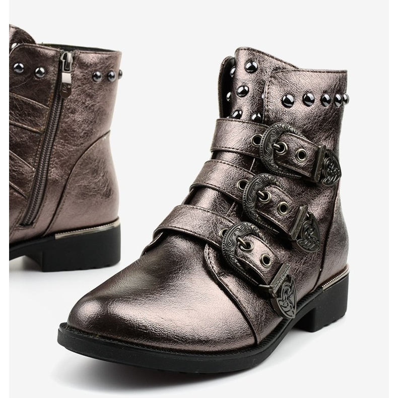 Gray women's boots with litas Aotoria grey 1