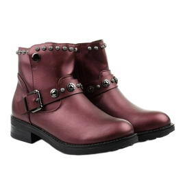 Ladies' burgundy boots with letters from Eira red 2