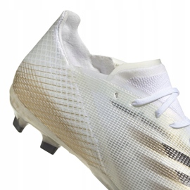 Adidas X Ghosted.1 Fg Jr EG8181 football boots black, white, gold white 2